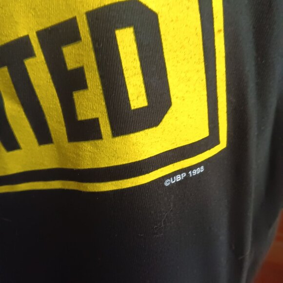 Vintage T-shirt Medium 90's 1998 Help Wanted Fruit Of The Loom Black NWOT NEW - Picture 3 of 4